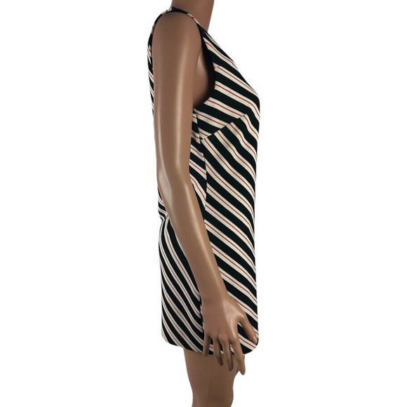 En Focus Studio Sz 6 Mini Dress Sleeveless Black White Red Stretchy New W/0 Tags - Picture 2 of 7